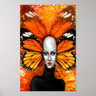 Butterfly Lady Poster - Painting