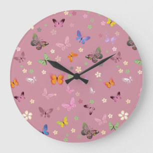 Butterfly Large Clock