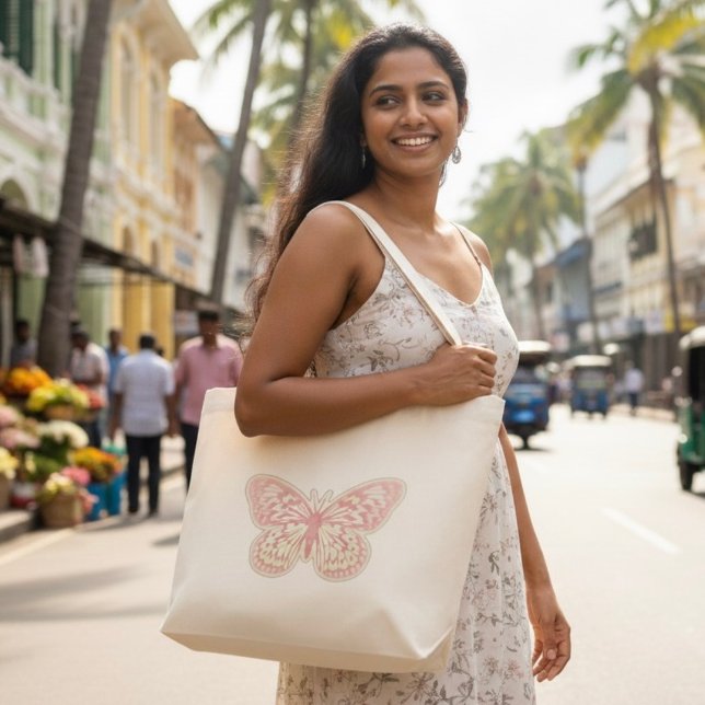 Butterfly Large Tote Bag (Creator Uploaded)