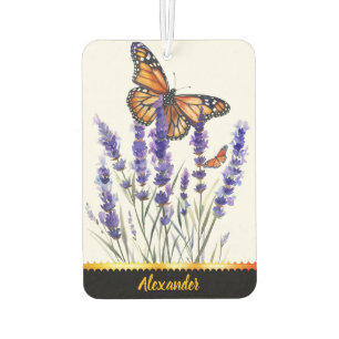 Butterfly lavender car air freshener