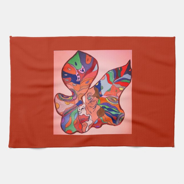 Butterfly Leaf Portrait Kitchen Towel (Horizontal)