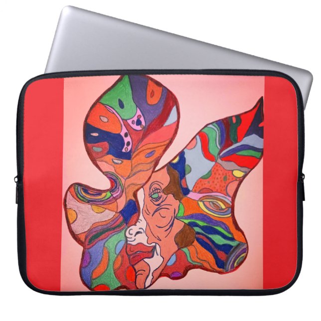 Butterfly Leaf Portrait Laptop Sleeve (Front)