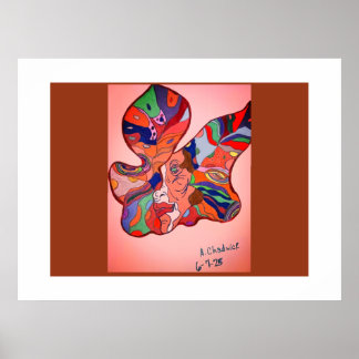 Butterfly Leaf Portrait Poster