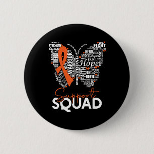 Butterfly Leukaemia Blood Cancer Awareness Support 6 Cm Round Badge