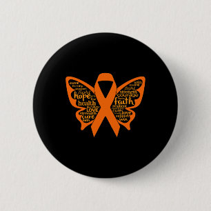 Butterfly Leukemia Awareness  6 Cm Round Badge