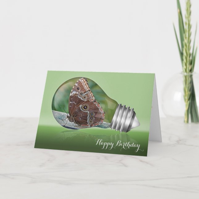 Butterfly Light Bulb Card (Front)