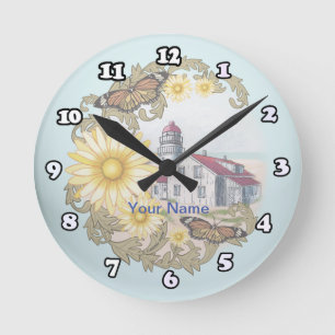 Butterfly Lighthouse Clock