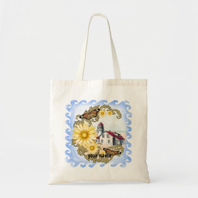 Butterfly Lighthouse  Tote Bag (Front)