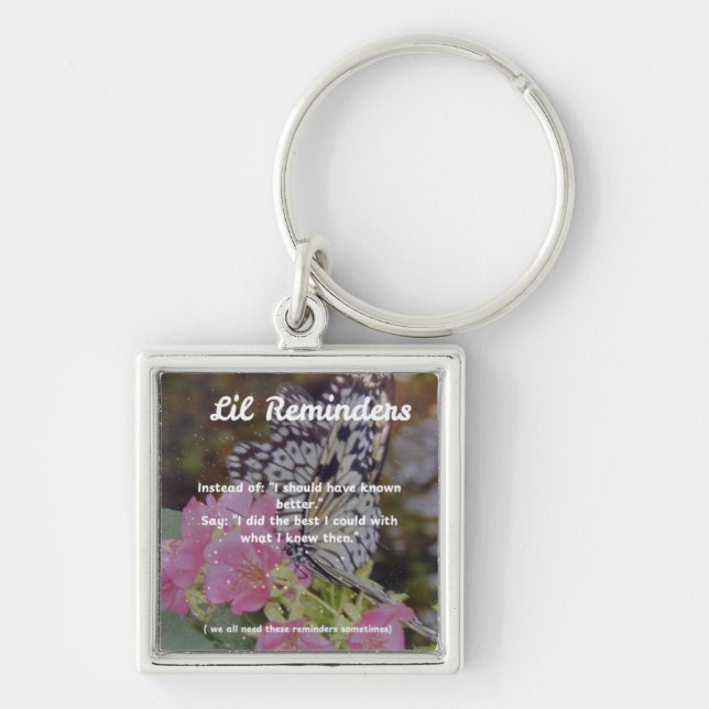 Butterfly Lil Reminder Gift  Key Ring (Front)