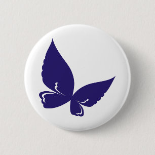 Butterfly Lilac Insect Nature 6 Cm Round Badge