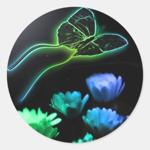 Butterfly Lillys Classic Round Sticker