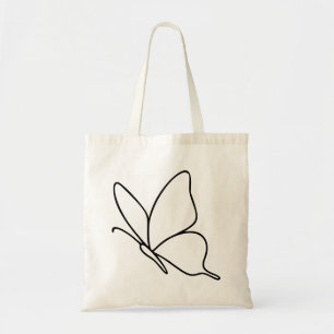 Butterfly Line Art – Insect Illustration Tote Bag
