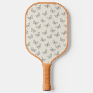 Butterfly Line Art Pattern Pickleball Paddle