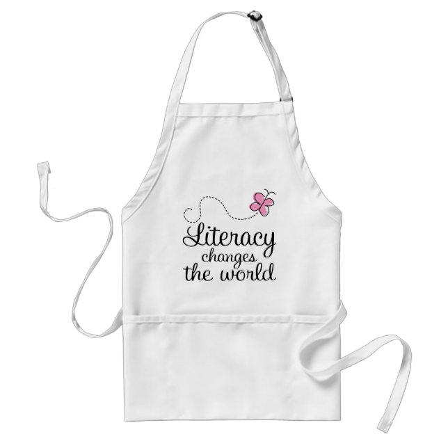 Butterfly Literacy Changes The World Gift Standard Apron (Front)