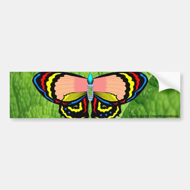BUTTERFLY - LIVE LAUGH LOVE BUMPER STICKER (Front)