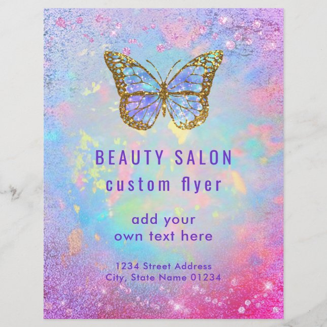 butterfly logo design flyer (Front)