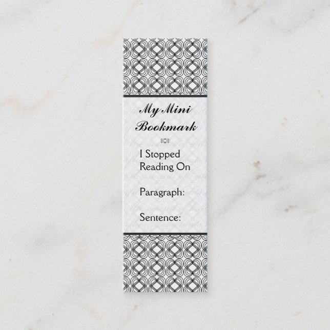 Butterfly Love | Black Lace 1 Decorative Mini Business Card (Front)