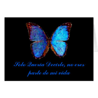 Butterfly love card in Spanish