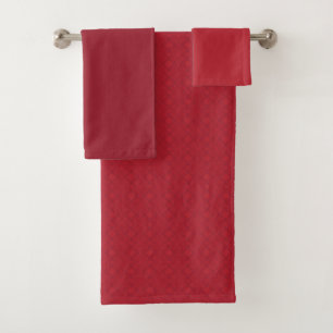 Butterfly Love Deep Red Lace With Colours Bath Towel Set