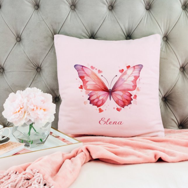 Butterfly Love | Feminine | Custom Name Cushion (Creator Uploaded)