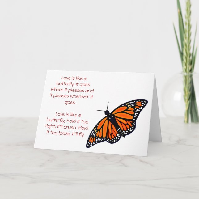 Butterfly Love, greeting card (Front)