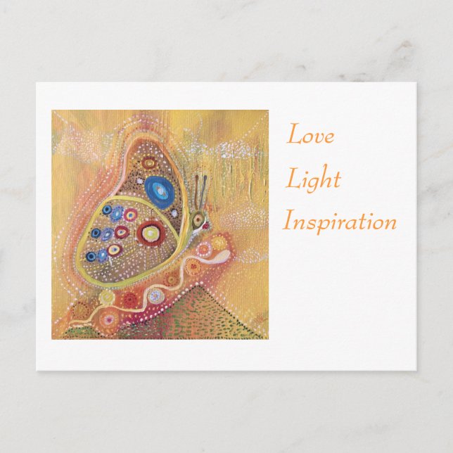 Butterfly Love Light and Isnpiration Postcard (Front)