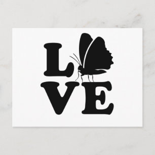 Butterfly love love saying insect Butterflies Gift Postcard