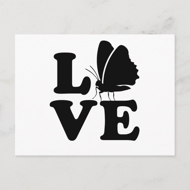 Butterfly love love saying insect Butterflies Gift Postcard (Front)