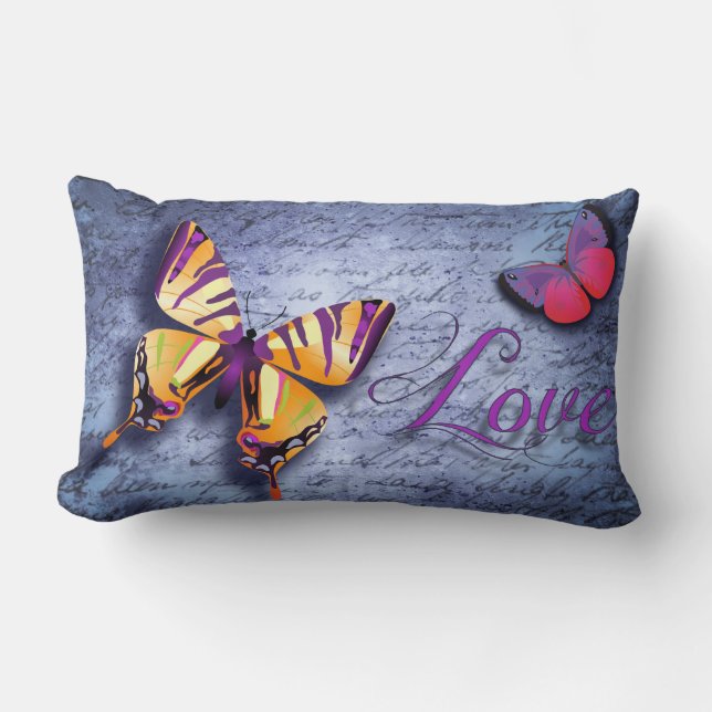 Butterfly Love Lumbar Cushion (Front)