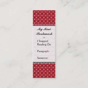 Butterfly Love Red Butterfly Love Decorative Mini Business Card