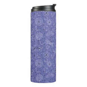 Butterfly LOVE - seamless pattern. Thermal Tumbler
