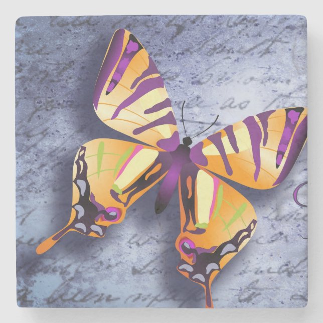 Butterfly Love Stone Coaster (Front)