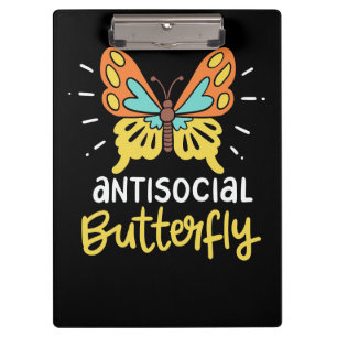Butterfly Lover Antisocial Butterfly Clipboard