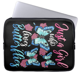 Butterfly Lover Just A Girl Who Loves Butterflies Laptop Sleeve