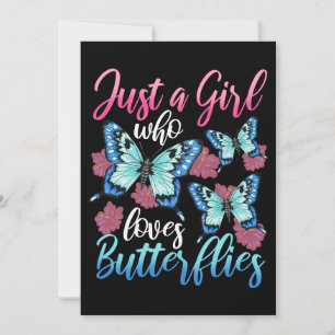 Butterfly Lover Just A Girl Who Loves Butterflies Thank You Card