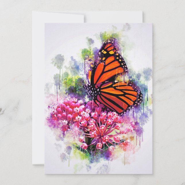 Butterfly Lover Monarch Butterfly Save The Date (Front)