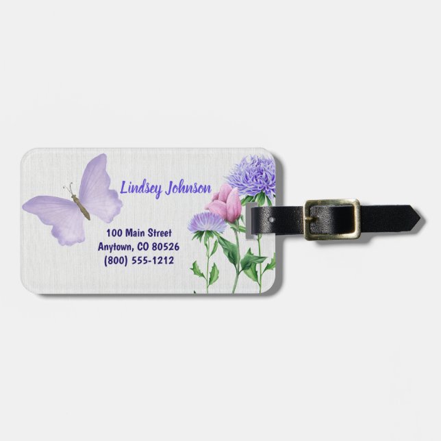 Butterfly Luggage Tag (Front Horizontal)