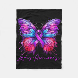 Butterfly Lupus Awareness Month  Fleece Blanket