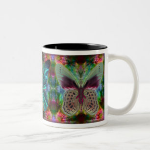 Butterfly Magic II Two-Tone Coffee Mug