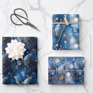 Butterfly magical enchanted pattern seamless chic wrapping paper sheet