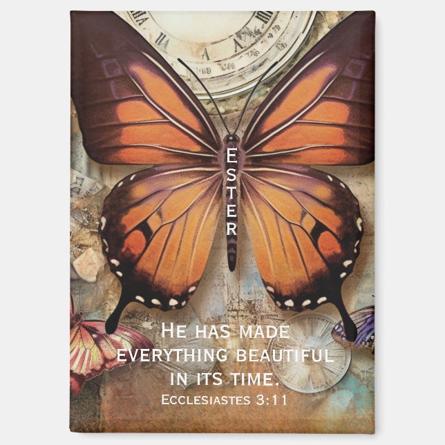 Butterfly Magnet Ecclesiastes 3:11 (Front)