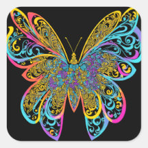 BUTTERFLY MANDALA ART FOR SPIRITUAL MEDITATION