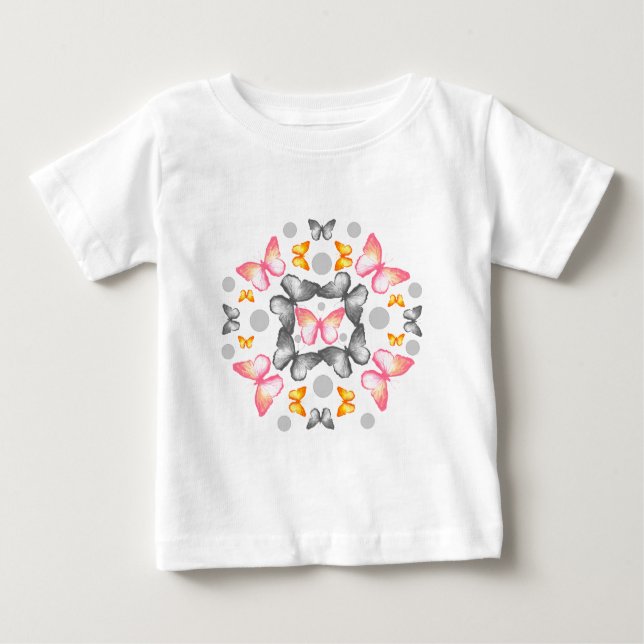 Butterfly Mandala Baby T-Shirt (Front)