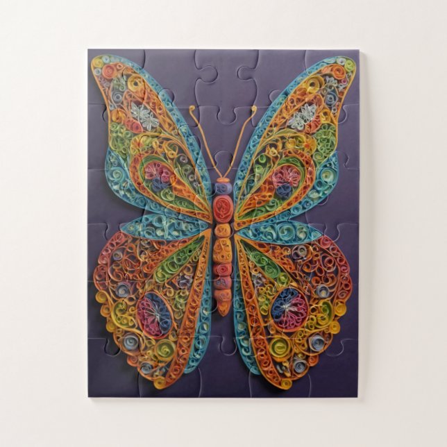 Butterfly Mandala Jigsaw Puzzle (Vertical)