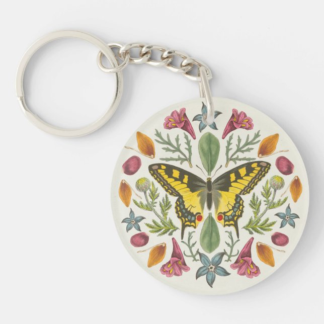 Butterfly Mandala Key Ring (Front)