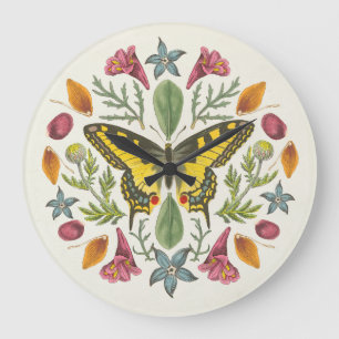 Butterfly Mandala Large Clock