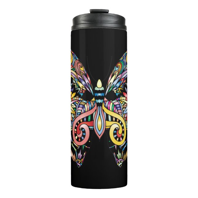 Butterfly Mandala Thermal Tumbler (Front)