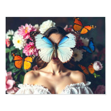Butterfly Mask with Floral Surrounding