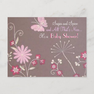 Butterfly Meadow Baby Shower Invite