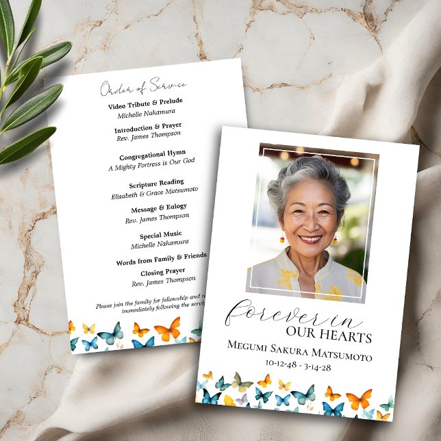 Butterfly Memorial Funeral Program (Creator Uploaded)
